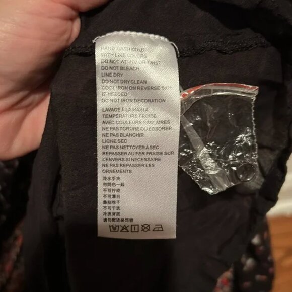 Free People Maxi Bohemian Black Floral Dresss - xs ($140) - Picture 4 of 8